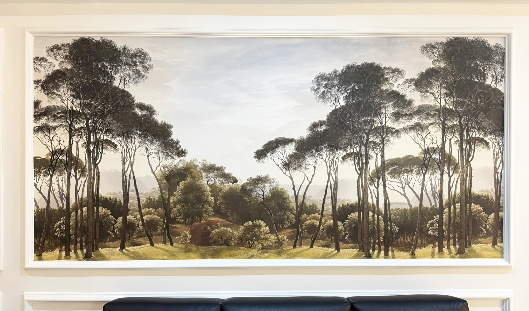 After wallpaper forest at living room